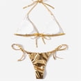 thumbnail image 4 of Glisme Swimsuits For Women New Split Bikini Two Piece Swimsuit Looks Thin Gold Bathing Suits For Swimming Pool, 4 of 5
