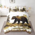 thumbnail image 2 of Homewish Wildlife Bear Twin Bedding Sets 7-Piece for Kids Teens,Jungle Animal Bedding Comforter Set Microfiber,Green Brown Breathable Sheet Sets,Super Cozy Room Decor,Reversible, 2 of 8