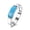 Silver, variant on Platinum Plated Black Gun Band Plain Ring Womens Kallaite Stone Blue B500
