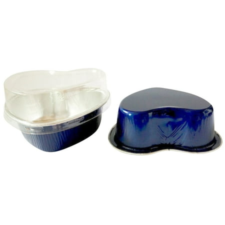 

Leylayray Baked Cake Tiramisu Aluminum Foil Mold- Microwave Oven Disposable Heating Pudding Tableware Love Plastic Cup Portable