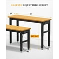 thumbnail image 2 of 60" Adjustable Workbench, 2200 LBS Capacity Solid Wood Work Table,Heavy Duty Workstation for Garage, Shop, Home, Office, 2 of 6