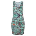thumbnail image 4 of LASCANA Women's Paisley Tank Dress Ruching, 4 of 5