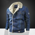 thumbnail image 5 of uikmnh Winter Jackets for Men's Casual Autumn Winter Long Sleeve Denim Jacket Size:6XL, 5 of 6