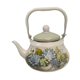 thumbnail image 3 of Tetera de esmalte de 1,5 l, calentador de agua y leche, estilo retro floral, para cocina, hogar, restaurante, oficina, agua hirviendo., 3 of 9