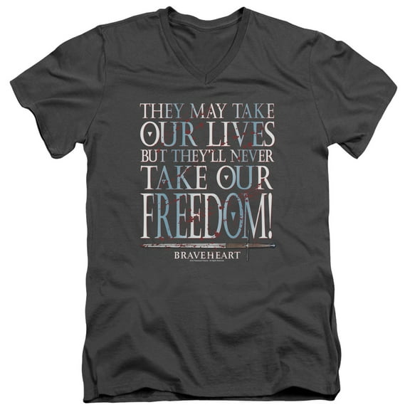 Braveheart - Freedom - Slim Fit V Neck Shirt - Small