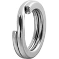 thumbnail image 1 of Split Ring Stainless Steel Hyper Wire Flattened Fishing Lure Rings Heavy Duty Tackle Hook Line Connector Saltwater #4-38LB(7mm, 0.28"), 1 of 8