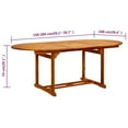 thumbnail image 4 of vidaXL Garden Table (150-200)x100x75 cm Solid Acacia Wood, 4 of 5