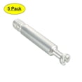 thumbnail image 1 of Conectores de muebles Uxcell M6 con rosca, herrajes metálicos, zincado, paquete de 5, 1 of 5