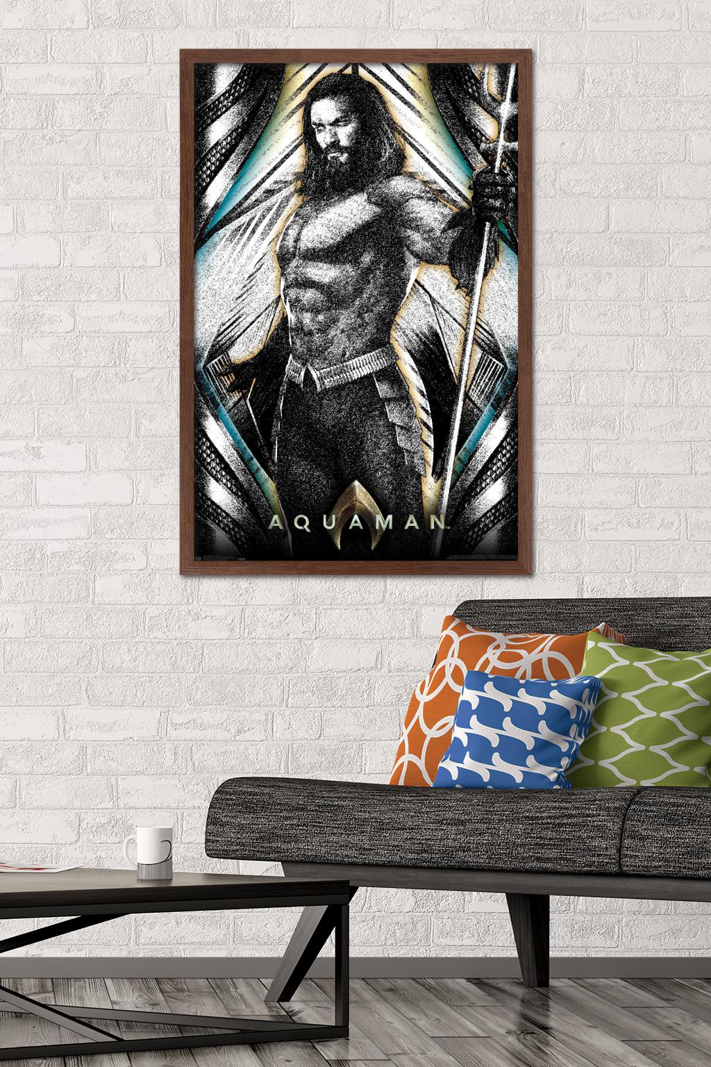 DC Comics Movie - Aquaman - Graphic Wall Poster, 22.375" x 34", Framed