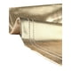 thumbnail image 5 of Top corto metálico Allegra K Holográfico Oro Sin mangas Cremallera frontal, 5 of 6