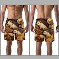 thumbnail image 3 of luoweisi Men's Beach Shorts Quick Dry Swim Trunks with Mesh Lining Hedgehog XL, 3 of 5