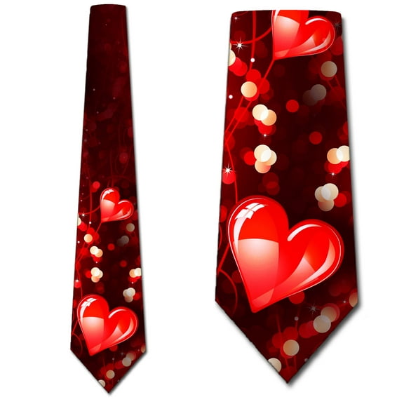 Heart Ties Mens Valentines Neckties Dreamy Heart Tie by Three Rooker