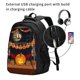 thumbnail image 2 of Balery Halloween Decoration Mochila con carga USB para hombre y mujer - Mochila impermeable y antirrobo para laptop con puerto USB para viajes, trabajo, 2 of 7