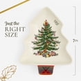 thumbnail image 7 of Spode Christmas Tree Tartan Spoon Rest, 7-Inch Tree-Shaped Holiday Utensil Holder, Festive Porcelain Spatula and Ladle Rest, Christmas Kitchen Counter Décor, Dishwasher & Microwave - Hostess Gift, 7 of 7