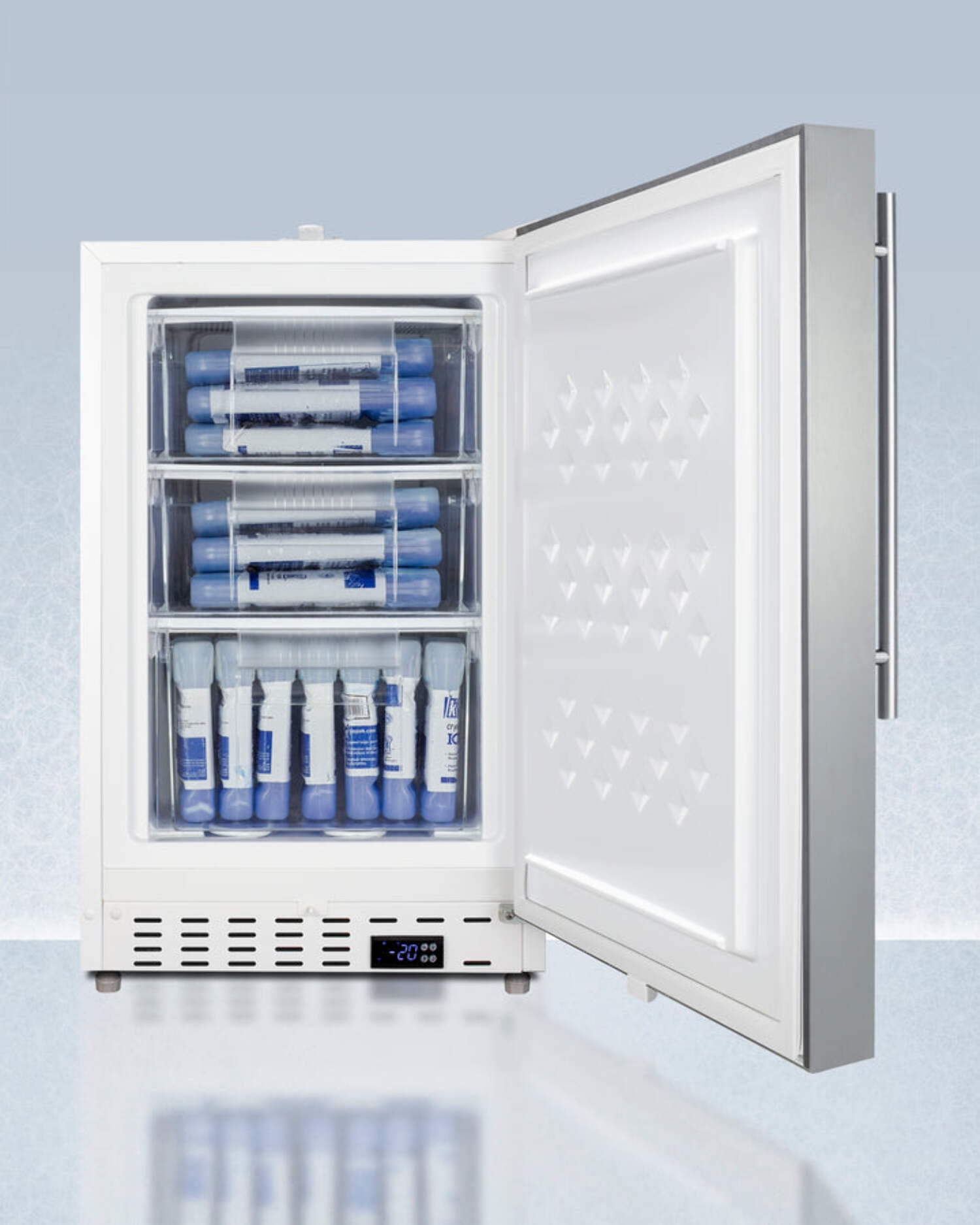 Accucold ADA305AFSSHVLHD 20" Built-In Undercounter Medical Freezer, 2.47 Cu. Ft., Steel Door/Handle