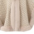 thumbnail image 5 of Samdudou Fall Sweaters for Women Striped Pattern Poncho Wrap with Faux Fur Collar Elegant Shawl Open Front Cardigan for Chilly Weather Holiday Vacation Upscale Gatherings, 5 of 5