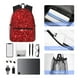 thumbnail image 4 of Easygdp Red Glitter Mochila Casual para Portátil, Mochila para Escuela, Viajes, Negocios, 4 of 6