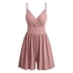 thumbnail image 1 of Karight Summer Casual Sleeveless Romper for Womens Trendy Ribbed Knit V Neck Short Jumpsuit Wide Leg Overalls with Pocket, 1 of 3