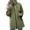 Army Green, variant on DC Women's Lightweight Hooded Waterproof Jacket, Windproof Raincoat with Adjustable Drawstring, Full Zip Casual Outerwear