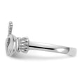 thumbnail image 4 of 14K White Gold Ring Band Themed Ladies Claddagh, 4 of 5