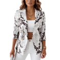 thumbnail image 5 of BODOAO Women's 2026 Trendy Long Sleeve Blazer Jacket with Various Prints, Versatile Double Breasted Suit Coat for Business Casual Office, Work, Party and Daily Wear Outfits Black L, 5 of 6