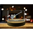 thumbnail image 2 of Bass Guitar 3D Engraved Crystal 3D Engraved Crystal Keepsake/Gift/Decor/Collectible/Souvenir, 2 of 6