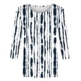 thumbnail image 5 of T Shirt for Women Crewneck Three Quarter Sleeve Fashion Loose Fit Abstract Swirl Dot Print Soft Breathable Lightweight Graphic Loungewear Daily Wear Summer Fall Tops, 5 of 5