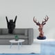 thumbnail image 2 of Estatua de gesto de rock, figura de música rock, escultura de resina moderna creativa, adorno de cabeza de ciervo, decorativo, adecuado para el hogar,, 2 of 8
