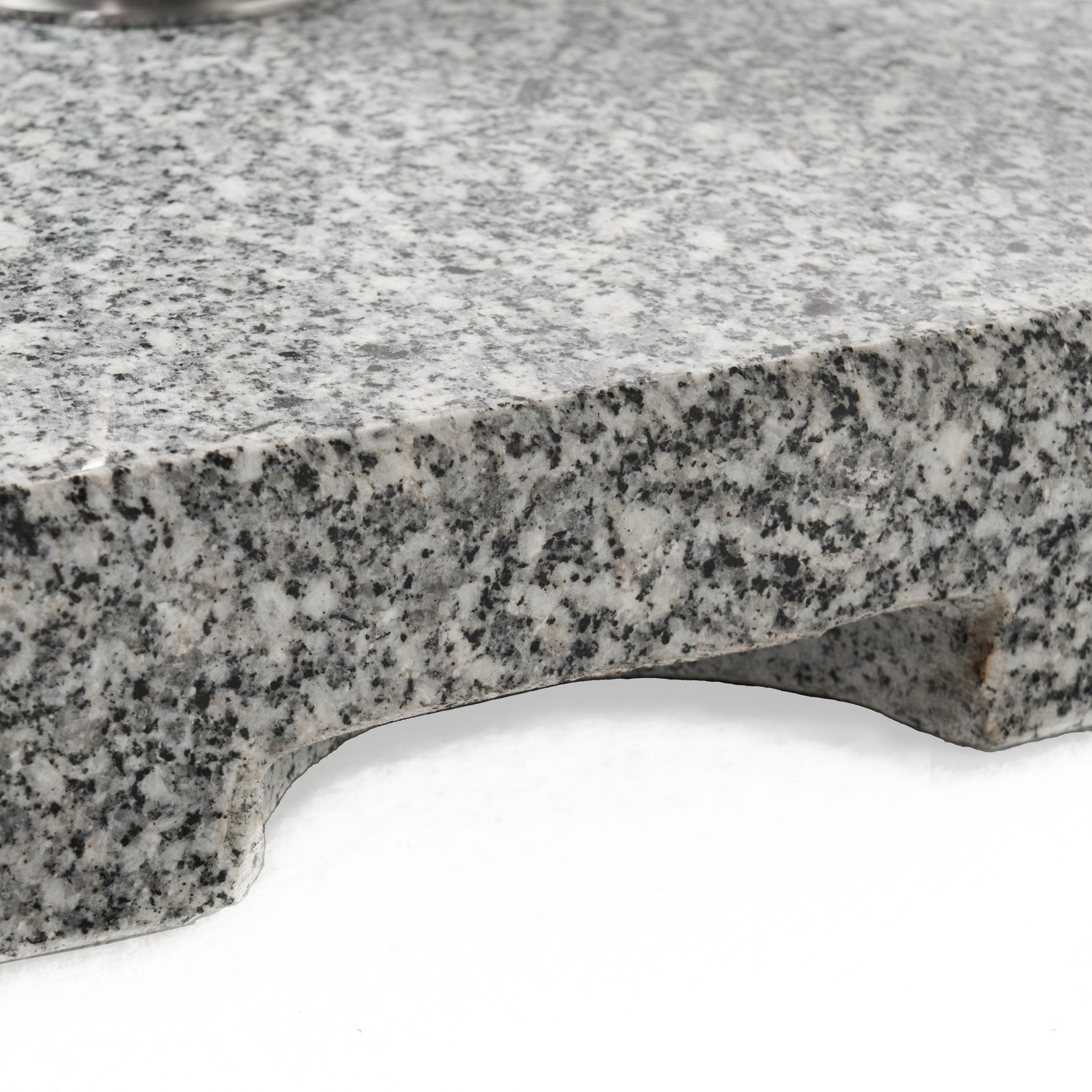 Jules 55lb Outdoor Granite Square Umbrella Holder Base, Grey