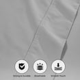 thumbnail image 4 of Superior 1000 Thread Count 4-Piece Solid Cotton Blend Deep Pocket Sheet Set, California King, Light Grey, 4 of 5