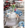 thumbnail image 4 of Outdoor Tablecloth with Umbrella Hole and Zipper, Blue Snowman Christmas Round Table Cloth 60 Inch Waterproof Tablecloth, Xmas Snowflake Gifts Winter Elk Picnic Table Cover for Patio Camping, 4 of 7