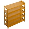thumbnail image 5 of 5 Tiers Bamboo Shoe Rack, Shoe Shelf Storage Organizer for Hallway Closet Living Room Entryway Organizer, 5 of 5