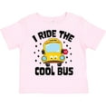 thumbnail image 3 of Inktastic I Ride the Cool Bus with Yellow Bus Boys or Girls Toddler T-Shirt, 3 of 5