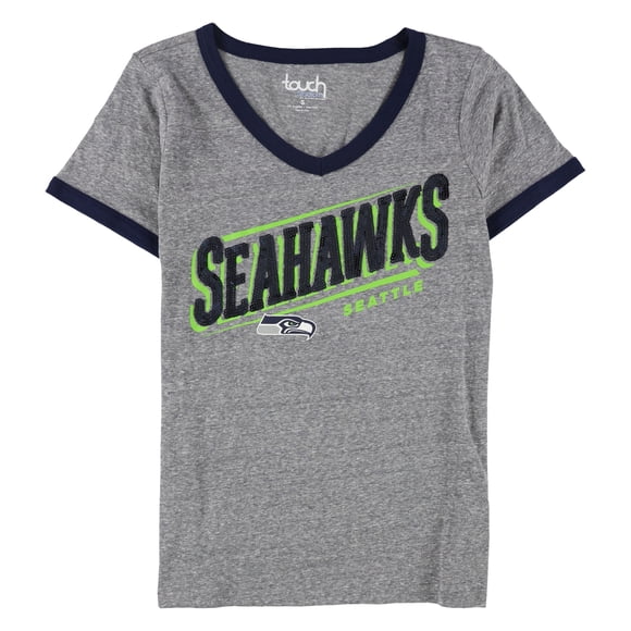 Touch Womens Seattle Seahawks Sequin Embellished T-Shirt, Grey, Medium