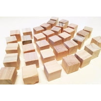 1226 Pk35 Natural Mini Wood Chewy Squares Blocks