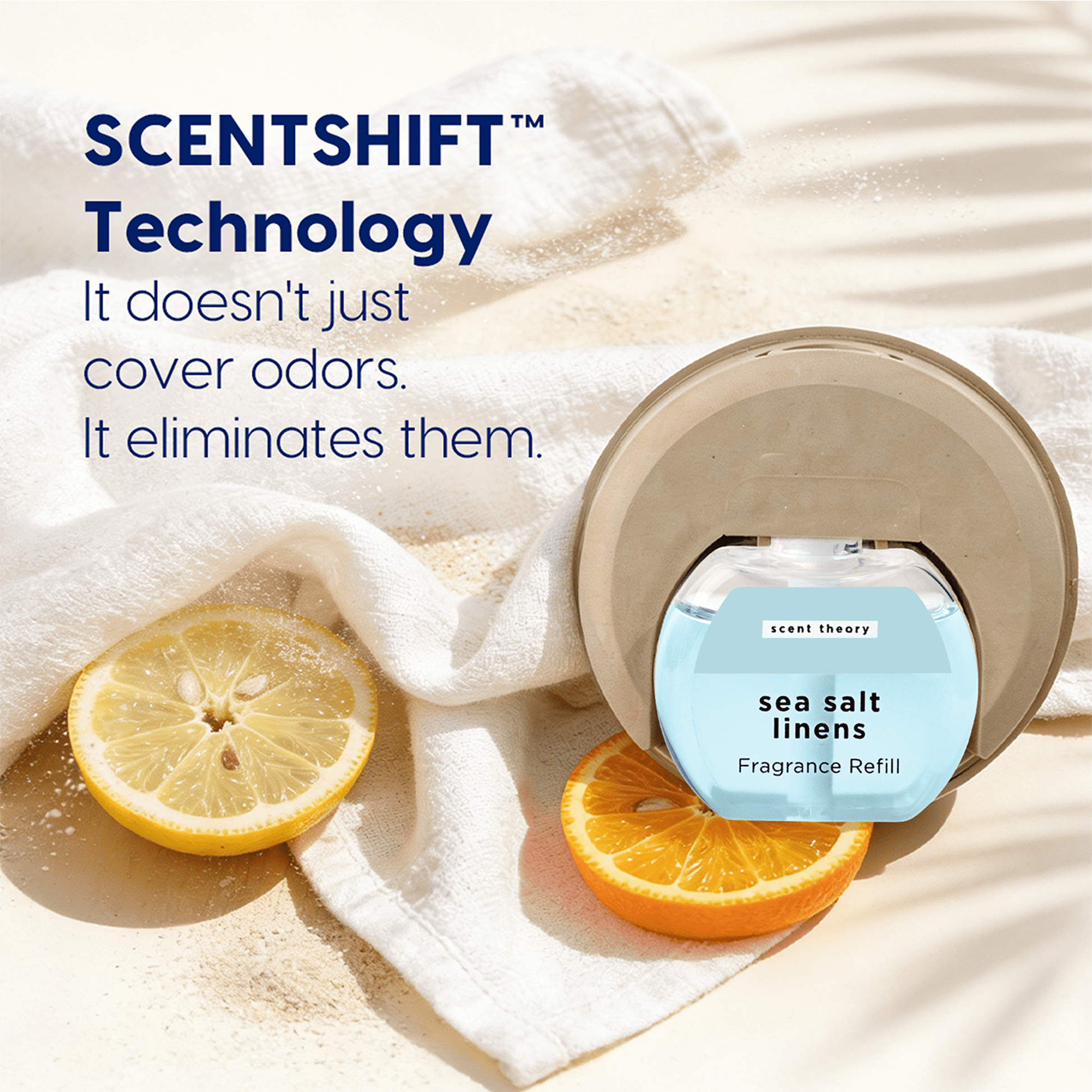 Scent Theory Fragrance Diffuser Refills, Sea Salt Linens, 0.67 oz, 2 Pack