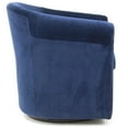 thumbnail image 4 of Fox Hill Trading Marlee 19"H Polyester Fabric Swivel Club Chair in Blue, 4 of 6