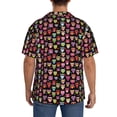 thumbnail image 5 of Fotbe Colourfull Owl print Short Sleeve Button Down Shirts for Men Casual Summer Beach Wrinkle Free Shirt-Small, 5 of 7
