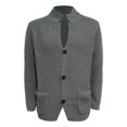 thumbnail image 3 of Men's Cardigan Sweaters Fuzzy Trench Coat Long-Sleeved Pullover Solid Bedroom Polyester, 3 of 4