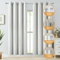 thumbnail image 6 of Unconsil 1" Decorative Silver Adjustable Curtain Rod, 48"-86", 6 of 6