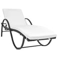 thumbnail image 2 of vidaXL Sun Loungers 2 pcs with Table Poly Rattan Black, 2 of 11