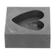 thumbnail image 3 of Molde de fundición de molde de lingote de grafito en forma de corazón para fundir Metal plateado dorado refinado, 3 of 7
