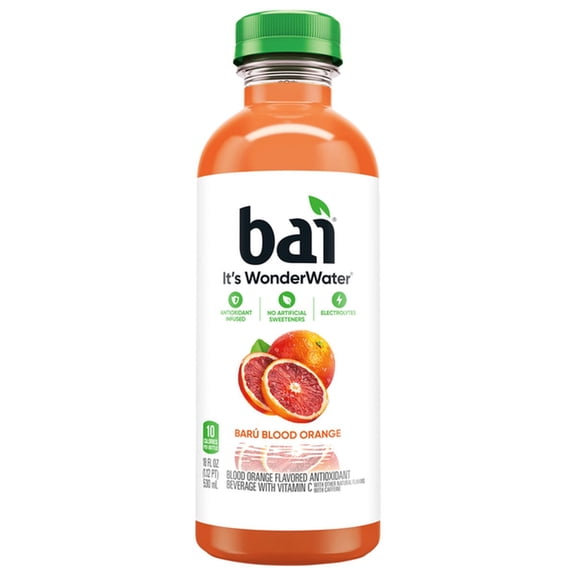 Bai It's WonderWater Baru Blood Orange Antioxidant Beverage with Vitamin C -18 fl Oz - 12 Pack