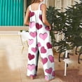 thumbnail image 6 of Idoravan Womens Rompers and Jumpsuits Long Pant Women's Printed Jumpsuit Casual Button Pocket Sleeveless Wide Leg Trousers, 6 of 6