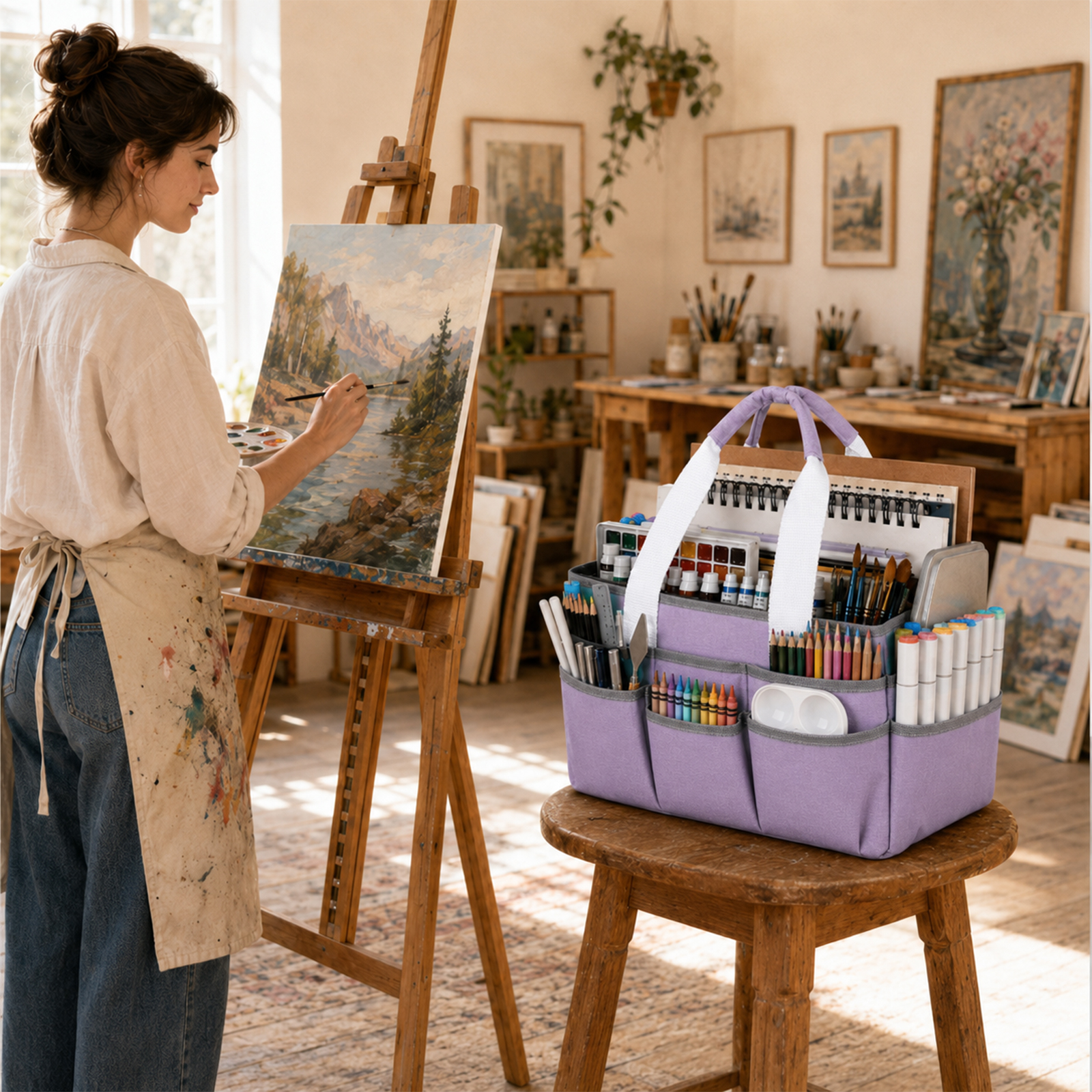 Lavfox Craft Organizer Tote Bag with 16 Pockets photo 4