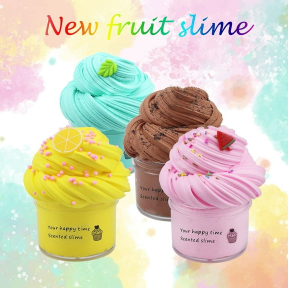 Nsxcdh DIY Slime Supplies Fruit Kit Aromatherapy Pressure 2.8oz 2.4in Safe Hygienic for Kids over 8 Arts Crafts School Toy