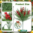 thumbnail image 3 of SeekLGT Artificial Christmas Stems with Red Berries - 14.5 Inch Winter Floral Picks for DIY Crafts, Garland, Wreaths, Tree Decor & Vase Fillers, 3 of 8