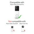 thumbnail image 6 of Wasserstein Horizontal Wedge Mount - Compatible with Wyze Video Doorbell Pro - For Better Viewing with Your Wyze Doorbell Pro (1 Pack, White), 6 of 6