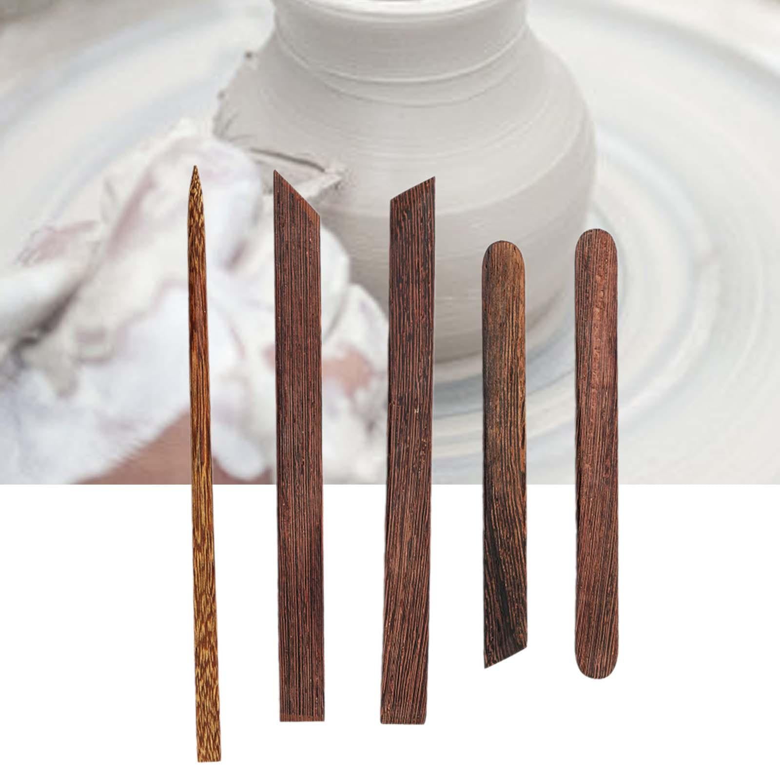 Tachiuwa 5 Pieces Clay Sculpting Tools Clay Modelling Tools Pottery Tools Adults Portable Beginners Pottery Trimming Tools for Carving