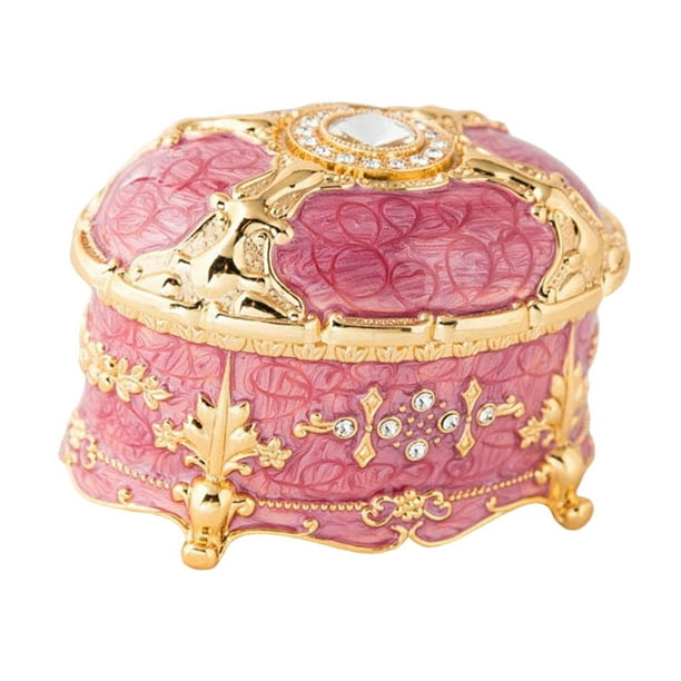 Joyero resistente para decoración del hogar, estuche para broches, regalo para el Día de la Madre Oro púrpura